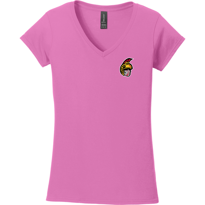 Seacoast Spartans (Ice Hockey) Softstyle Ladies Fit V-Neck T-Shirt