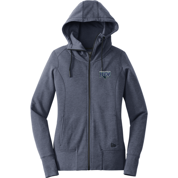 Kensington Valley Ravens New Era Ladies Tri-Blend Fleece Full-Zip Hoodie