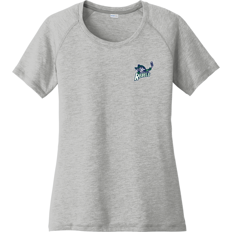 Kensington Valley Rebels Ladies PosiCharge Tri-Blend Wicking Scoop Neck Raglan Tee