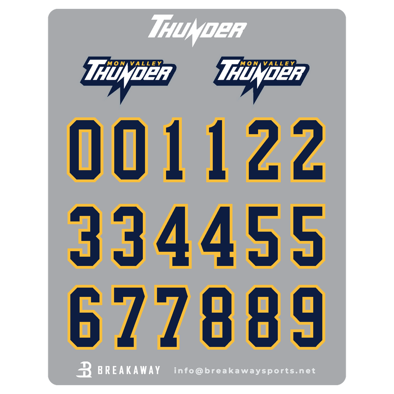 Mon Valley Thunder Girls Helmet Stickers
