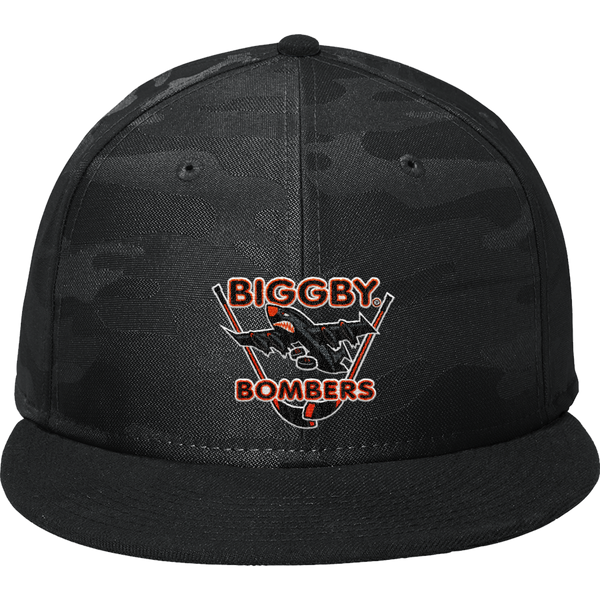 Biggby Bombers New Era Camo Flat Bill Snapback Cap