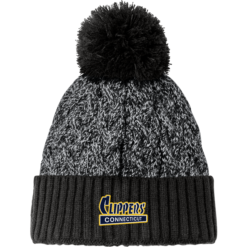 CT Clippers New Era Marled Knit Pom Beanie