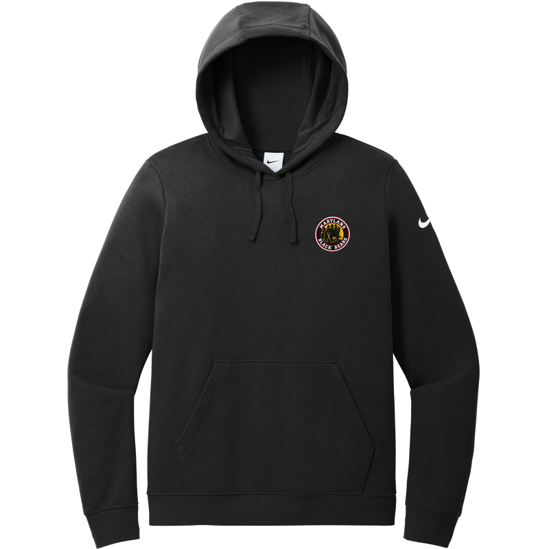 Maryland Black Bears Nike Women's Club Fleece Sleeve Swoosh Pullover Hoodie