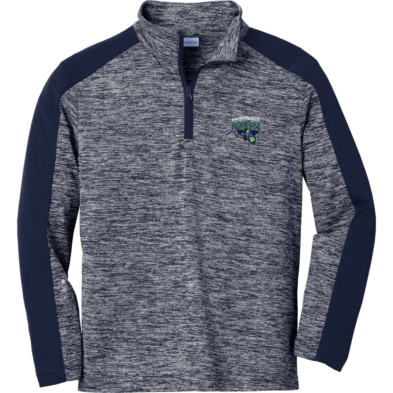 Kensington Valley Raiders Youth PosiCharge Electric Heather Colorblock 1/4-Zip Pullover